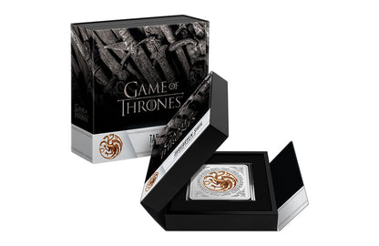 TARGAERYAN SIGIL GAME OF THRONES COLLECTION 2022 1 OZ PURE SILVER PROOF MEDALLION