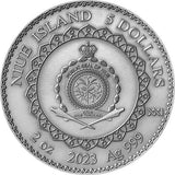 Rabbit Mandala Collection 2 oz Antique finish Silver Coin 5$ Niue 2023