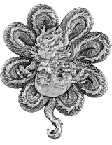 FOUR LEAF CLOVER DRAGON Gilded 1 Oz Silver Coin 5000 Francs Chad 2023