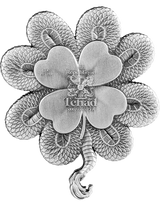 FOUR LEAF CLOVER DRAGON Gilded 1 Oz Silver Coin 5000 Francs Chad 2023