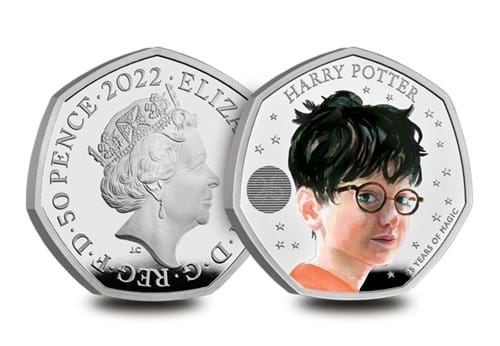 UK 2022 Harry Potter 25 Years Of Magic Silver Proof 50p Coin