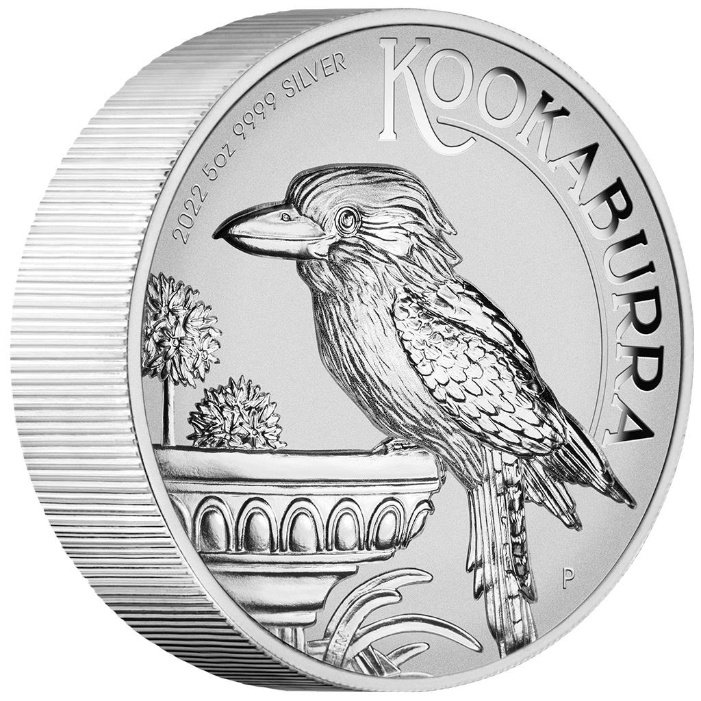 2022 5 Oz Silver Australian Kookaburra - Proof - High Relief - Incused