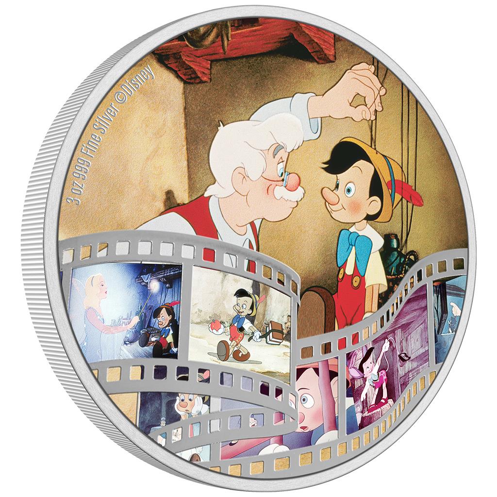 Disney Cinema Masterpieces - PINOCCHIO 3oz Silver Coin