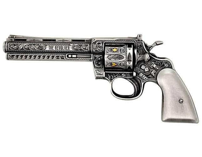 REVOLVER GUN 2 Oz Silver Coin 10000 Francs Chad 2023