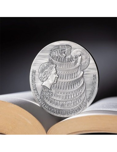 The Tower of Babel Fundamental Stories of the Bible 5 oz Antique Finish Silver Coin 10$ Tokelau 2022