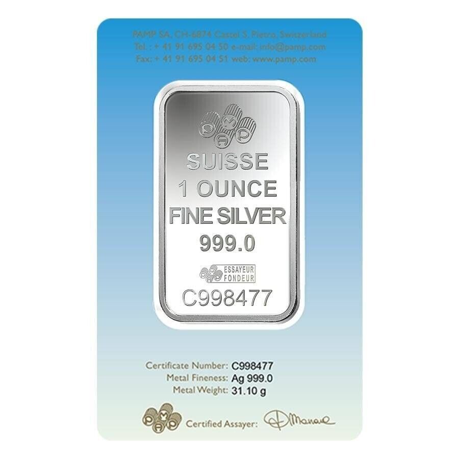 1OZ - PURE .999 SILVER BAR - KA 'BAH MECCA -ASSAY- PAMP SUISSE8