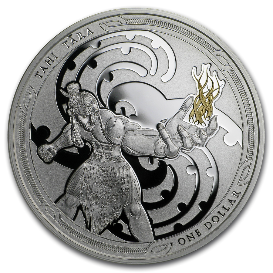 2019 1 oz New Zealand Maui and the Goddess of Fire - Maui raua ko Mahuika .999 Silver Proof 2 Coin Set