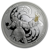 2019 1 oz New Zealand Maui and the Goddess of Fire - Maui raua ko Mahuika .999 Silver Proof 2 Coin Set