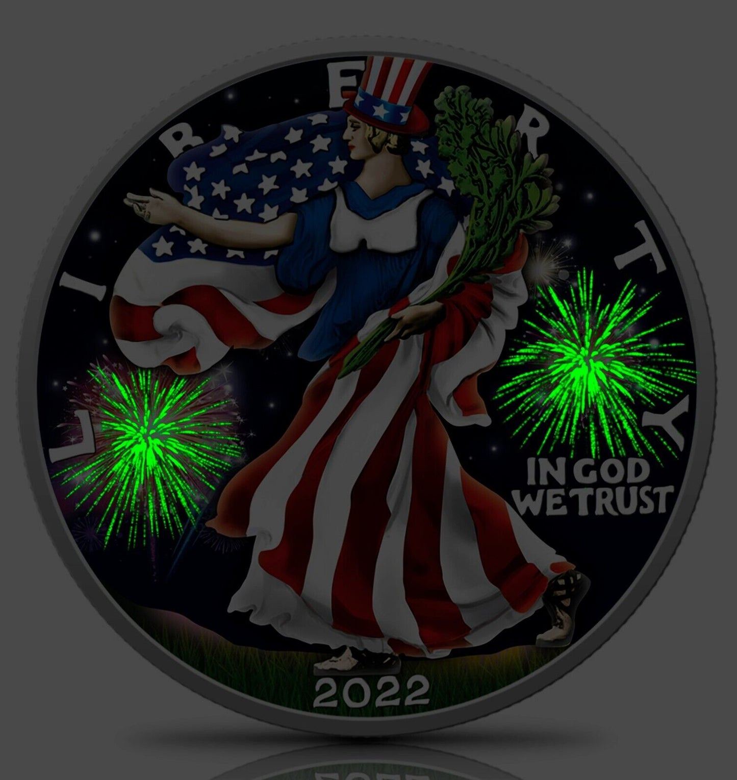 AMERICAN EAGLE 4th July Edition 1 Oz Silver Coin 1$ USA 2022