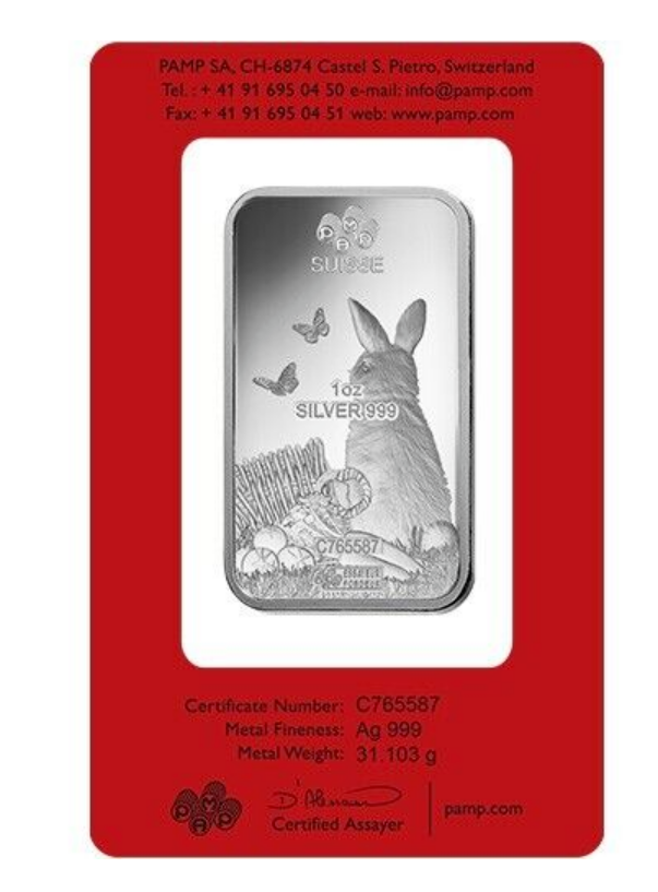 PAMP 1 oz Lunar 2023 Year of the Rabbit Silver