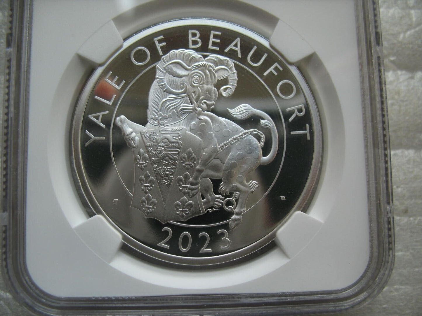 Great Britain 2023 Silver Proof 1OZ Coins Tudor Beasts Yale of Beaufort NGC PF69 PF68