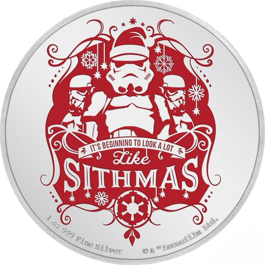 2020 Niue STAR WARS Merry Sithmas 1oz silver coin Christmas Ornament