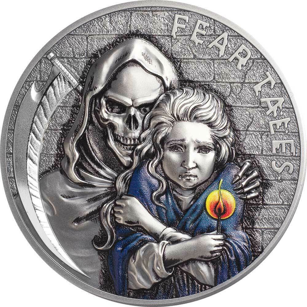 LITTLE MATCH GIRL Fear Tales 2 Oz Silver Coin 10$ Palau 2020