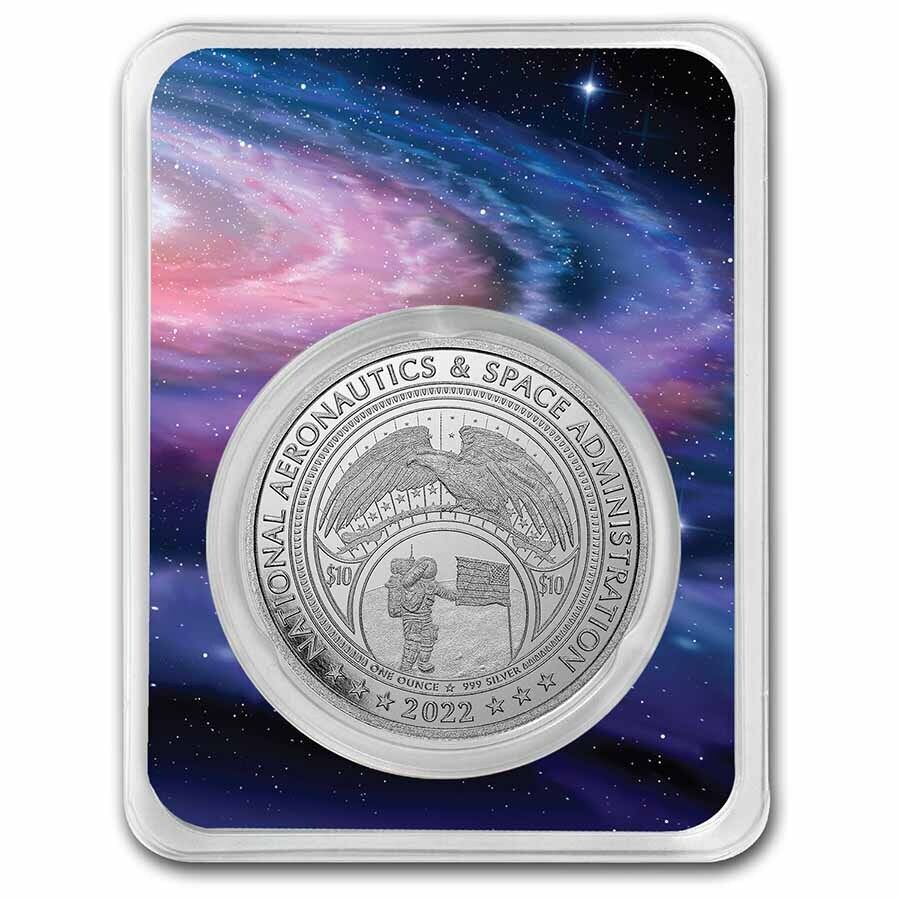 2022 Mesa Grande 1 oz Silver $10 NASA Meatball Logo BU in TEP