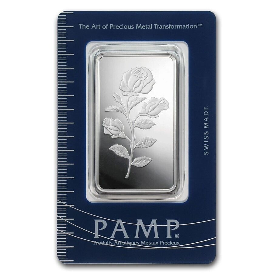 Pamp Suisse Rosa 1 oz Silver Bar in Card