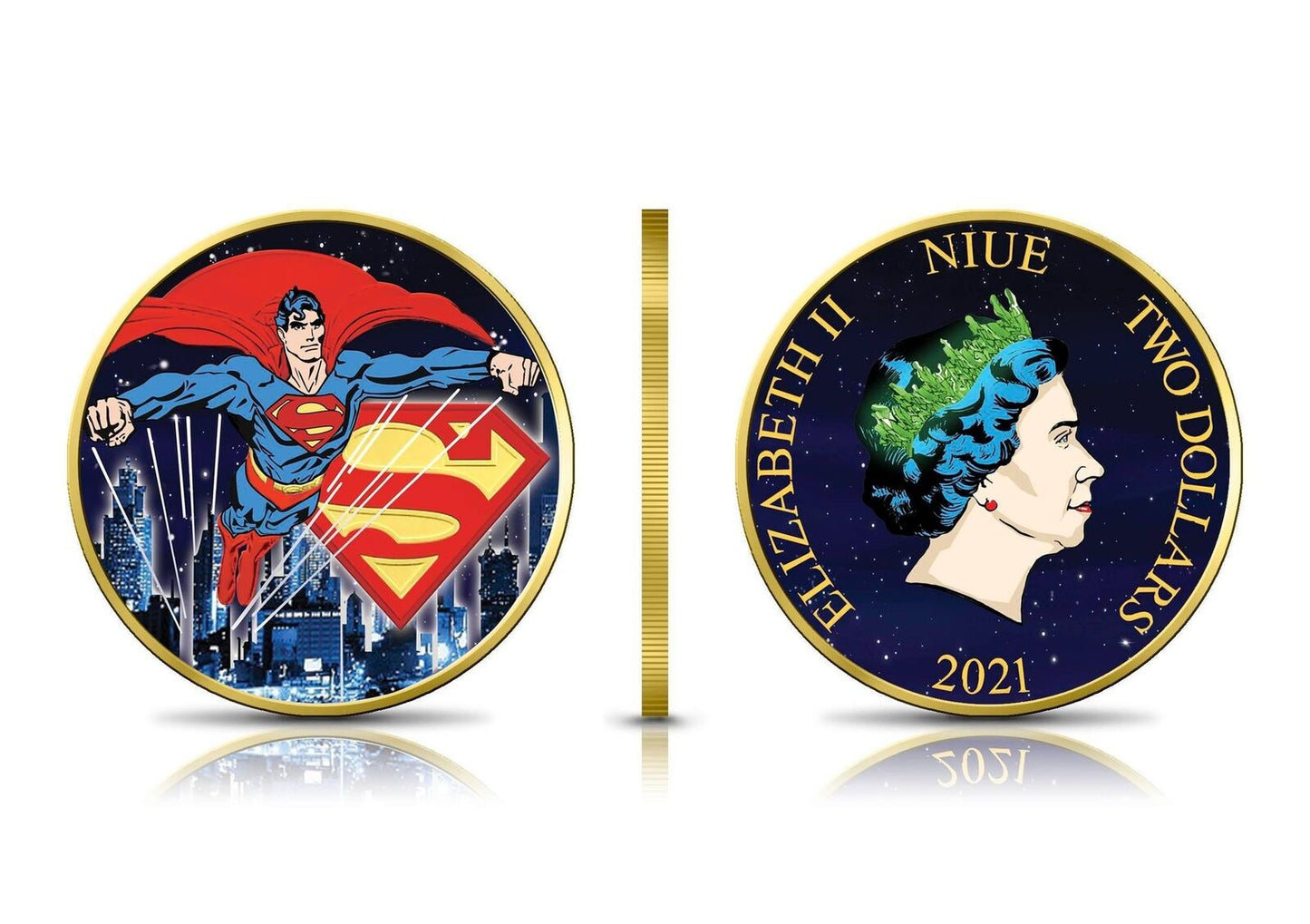 021 Niue Superman - Germania 1oz Colorized Silver Coin