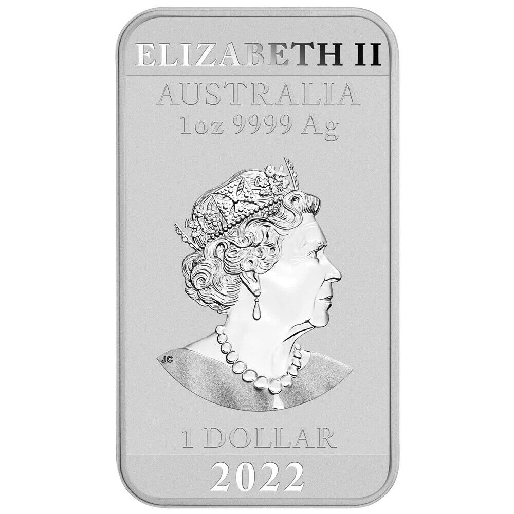 The Perth Mint - 2022 Dragon Bar 1oz .9999 Silver Bullion Bar - 99.99%