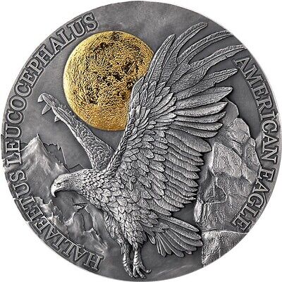 American Eagle Wildlife in the Moonlight 2 oz Silver Coin Republic of Ghana 2022