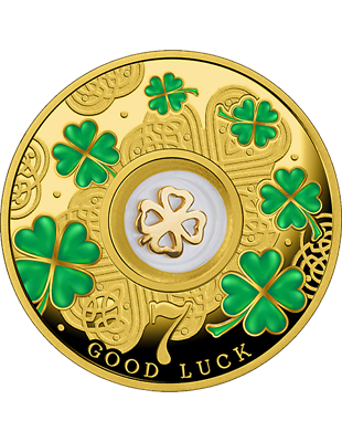 Four-Leaf Clover (Lucky Seven) 2022 Cameroon 500 Francs 14.14g Silver Proof Coin