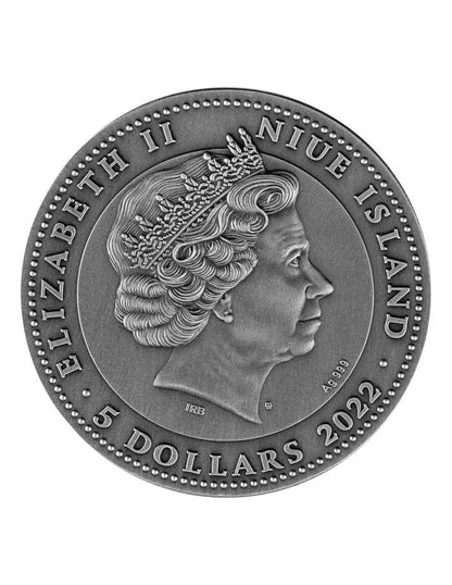 THE ALCHEMIST 2 Oz Silver Fluorescent 3D Coin 5$ Niue 2022