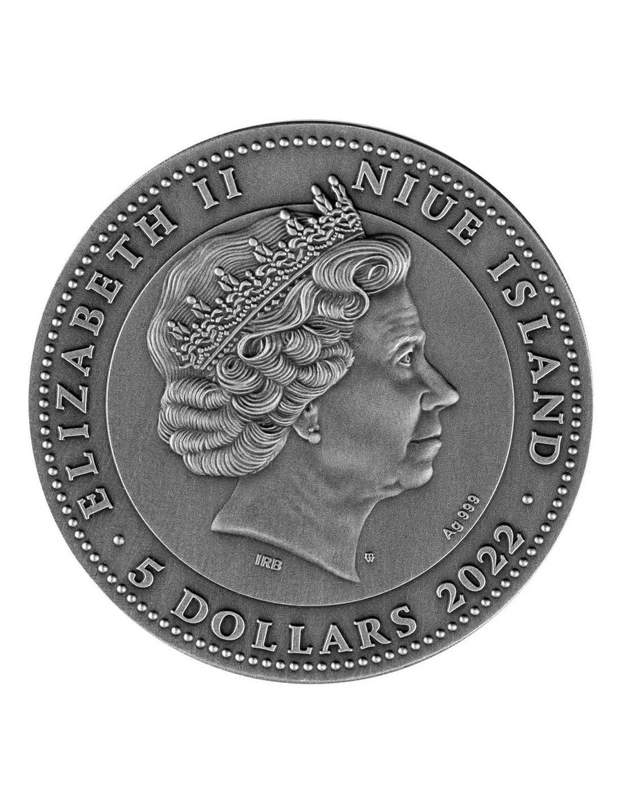 THE ALCHEMIST 2 Oz Silver Fluorescent 3D Coin 5$ Niue 2022
