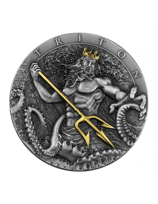 TRITON 2 Oz Silver Coin 5$ Niue 2022