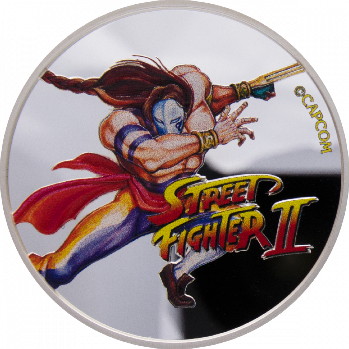 2021 1 oz $0.50 Dollars Street Fighter II 30th Anniversary Silver Coloured BU Coin