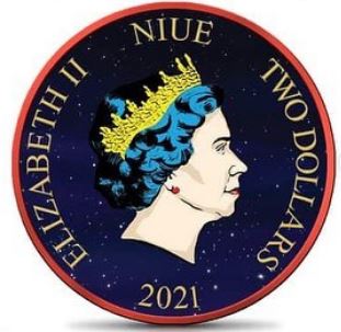 021 Niue Wonder Woman Lady of the Night - Germania 1oz Colorized Silver Coin