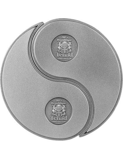YIN YANG DRAGON AND PHOENIX Set 2 x 1 Oz Silver Coin 5000 Francs Chad 2023